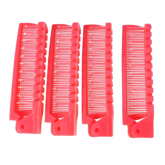 EeaseCA 4pcs Foldable Hair Comb Portable Plastic Comb for Home Travel Outdoor (Random Color)