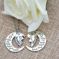 thumbnail image 4 of Shulemin 2Pcs I Love You to the Moon and Back Mother Daughter Heart Necklace Pendant Gift, 4 of 4