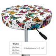thumbnail image 4 of Susaid Colorful Flying Butterflies Print Elastic Bar Stool Cover Personalized Washable Stool Cover for Barbershop Home Bar Kitchen-14 inch, 4 of 7