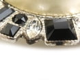thumbnail image 5 of Pre-Owned CHANEL Coco Mark Metal Brooch with Rhinestones in Silver and Black, Women's, Free..., 5 of 8