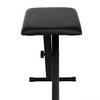 Padded Adjustable X Style Folding Bench Black Leather Piano Seat Bench