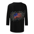 thumbnail image 5 of Cavosen Patriotic T Shirts for Women 4th of July 3/4 Sleeve Crewneck Tops USA Flag Print T Shirts Lady XL Red White and Blue Casual Tops Funny Patriotic Tunic Tees 2025 Patriotic Clothes, 5 of 5
