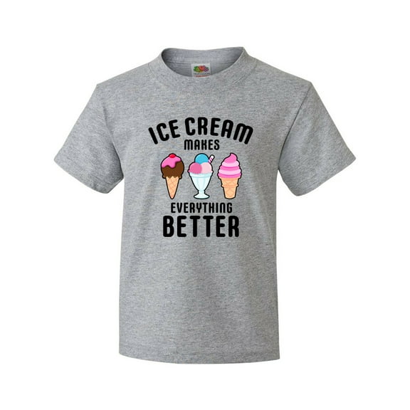 Inktastic Ice Cream Makes Everything Better Youth T-Shirt