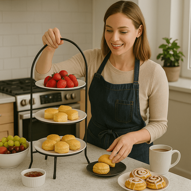 Creative Home Iron Works 3-Tier Metal Dinner Plate Rack, 20
