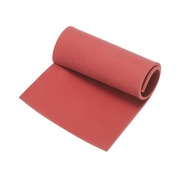 Uxcell Solid Rubber Sheet 1/8" Thick x 4" Wide x 10" Long, Anti-Slip Neoprene Rubber Roofing for Gaskets DIY Red