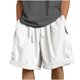 thumbnail image 2 of pstuiky Hombres bajos, Pantalones cortos casuales con cordón para hombre Pantalones cortos cargo, 2 of 3