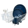 thumbnail image 2 of Smart Design Dish Drainer Rack - Small - In Sink or Counter Drying - Steel Metal Wire - Cutlery, Plates, Dishes, Cups, Silverware Organization - Kitchen (White - 14 x 5.5 Inch), 2 of 6