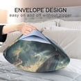 thumbnail image 4 of Yayeee Pillowcase Standard Size Set of 2 Satin Wrinkle Resistant Pillow Case, Beige Floating Whale, 4 of 7