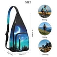 thumbnail image 3 of Stellar Sling Backpack&nbsp;- Shimmering Starfield Print Crossbody Bag, 3 of 4