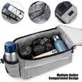 thumbnail image 4 of Deago Bike Rear Rack Bag Waterproof Reflective Bicycle Trunk Pannier Carrier Insulated Cooler Bag with Bottle Holder (Gray), 4 of 8