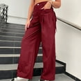 thumbnail image 5 of Womens Baggy Cargo Pants High Waist Straight Wide Leg Jogger Casual Sporty Workout Trousers with Pockets Streetwear, 5 of 8