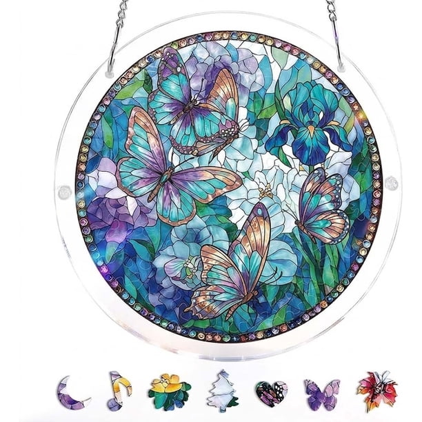 Acrylic Jigsaw Puzzle Suncatcher, Acrylic Suncatcher Puzzle, for Doors Garden and Window Hanging&Birthday Gift