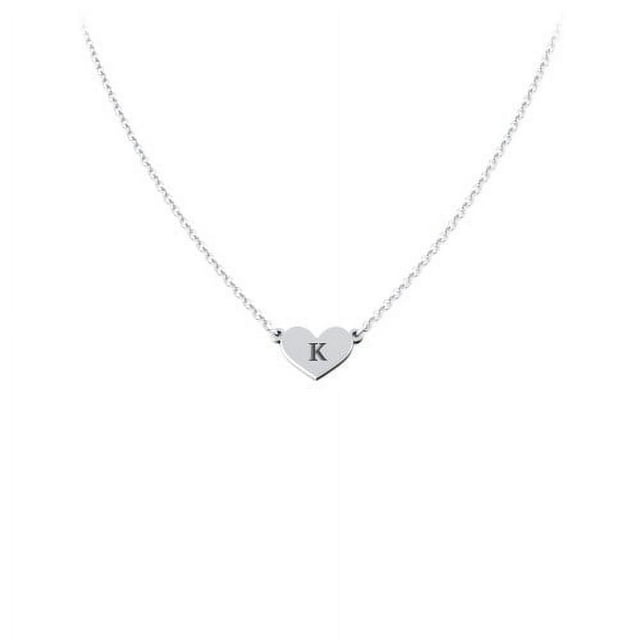 Engravable Heart Charm Necklace