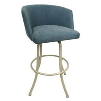 Extra Tall Swivel Metal Bar Stool 34" Joey - Topaz - Beige