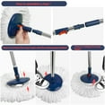 thumbnail image 5 of SUGARDAY Spin Mop and Bucket System with Wringer Set for Floors Cleaning, Red, 5 of 7