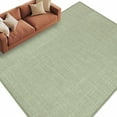thumbnail image 2 of Sage Green 5x8 Area Rugs, Farmhouse Burlap Solid Green Color Modern Linen Texture Non-Skid Rubber Backing Large Rectangle Rugs - Living Room Bedroom Home Office, Indoor Floor Mat Carpets Washable Rug, 2 of 9