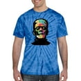 thumbnail image 2 of Wild Bobby, Colorful Technicolor Rainbow Frankenstein Face, Pop Culture, Tie-Dye Tees, Spiral Royal, Medium, 2 of 3
