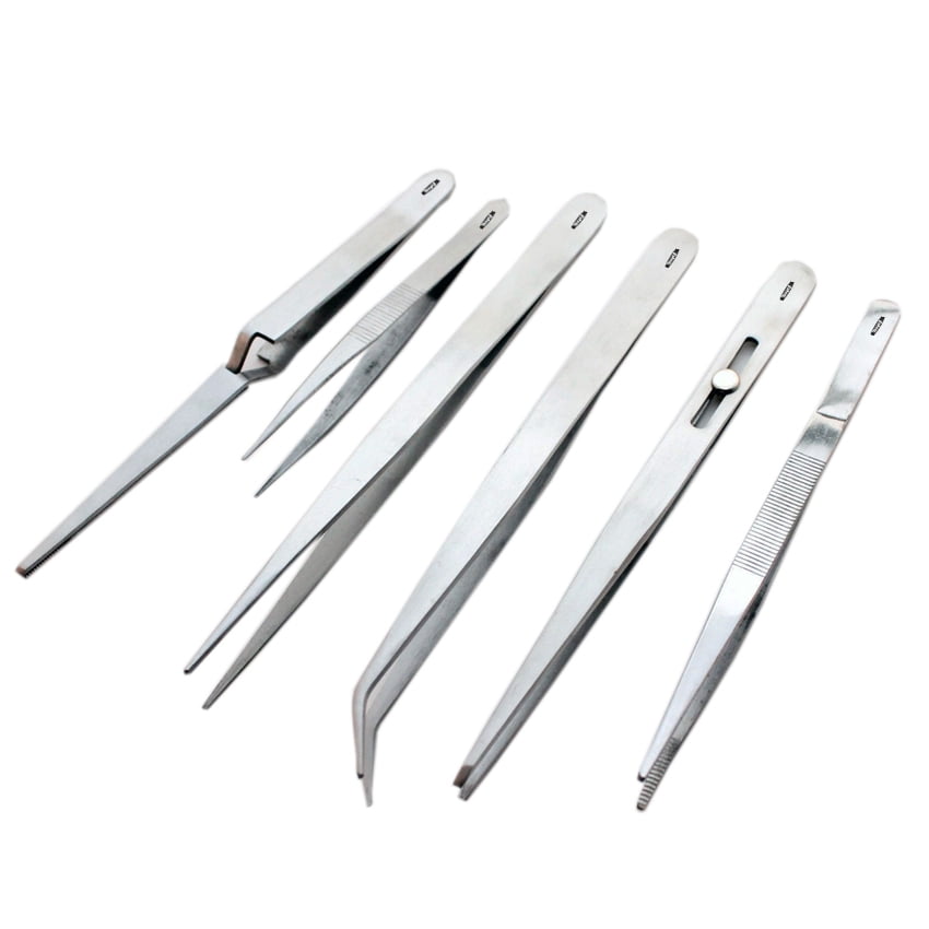 Tweezers Set Of 6 Jewelry Making Forcep General Purpose Soldering