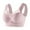 Pink, variant on BAOQIN Comfortable Women's Plus Size Bra No Underwire Wide Strap Strapless Push Up Bras with Mesh V-Neck Full Coverage Everyday Wear Bra
