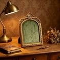 thumbnail image 5 of Gumesh 6x8 Picture Frame Vintage Gold Frames, Antique Gold Ornate Resin Photo Frame with Glass Front for Tabletop and Wall Mounting, Arched Picture Frame for Home Decor, 5 of 7