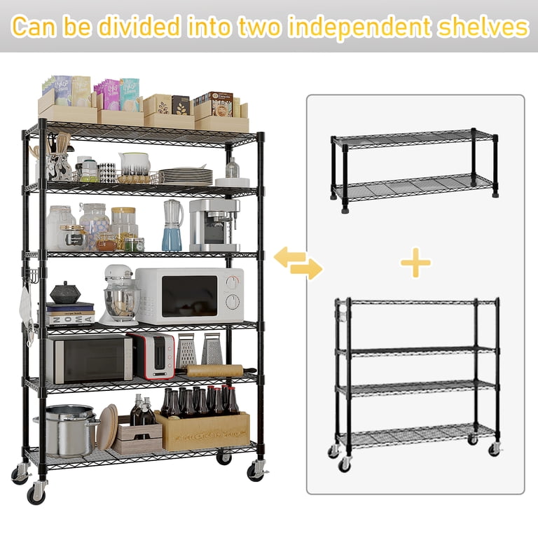 Ktaxon 6 Tier Wire Shelving, 46