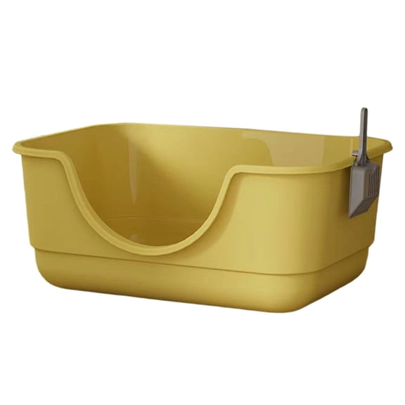 Extra Large Cat Litter Box with High Sides,15.75"Ã11."Ã6.69",Jumbo Kitty Litter Box with Low Entry,Cat Boxes for Indoor Cats,Easy to Clean,Anti-Splashingï¼A - 40x30x17cm
