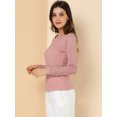 thumbnail image 4 of INSPIRE CHIC Top De Encaje Con Bordado De Flores Y Mangas Largas Transparentes Para Mujer Rosa L, 4 of 6