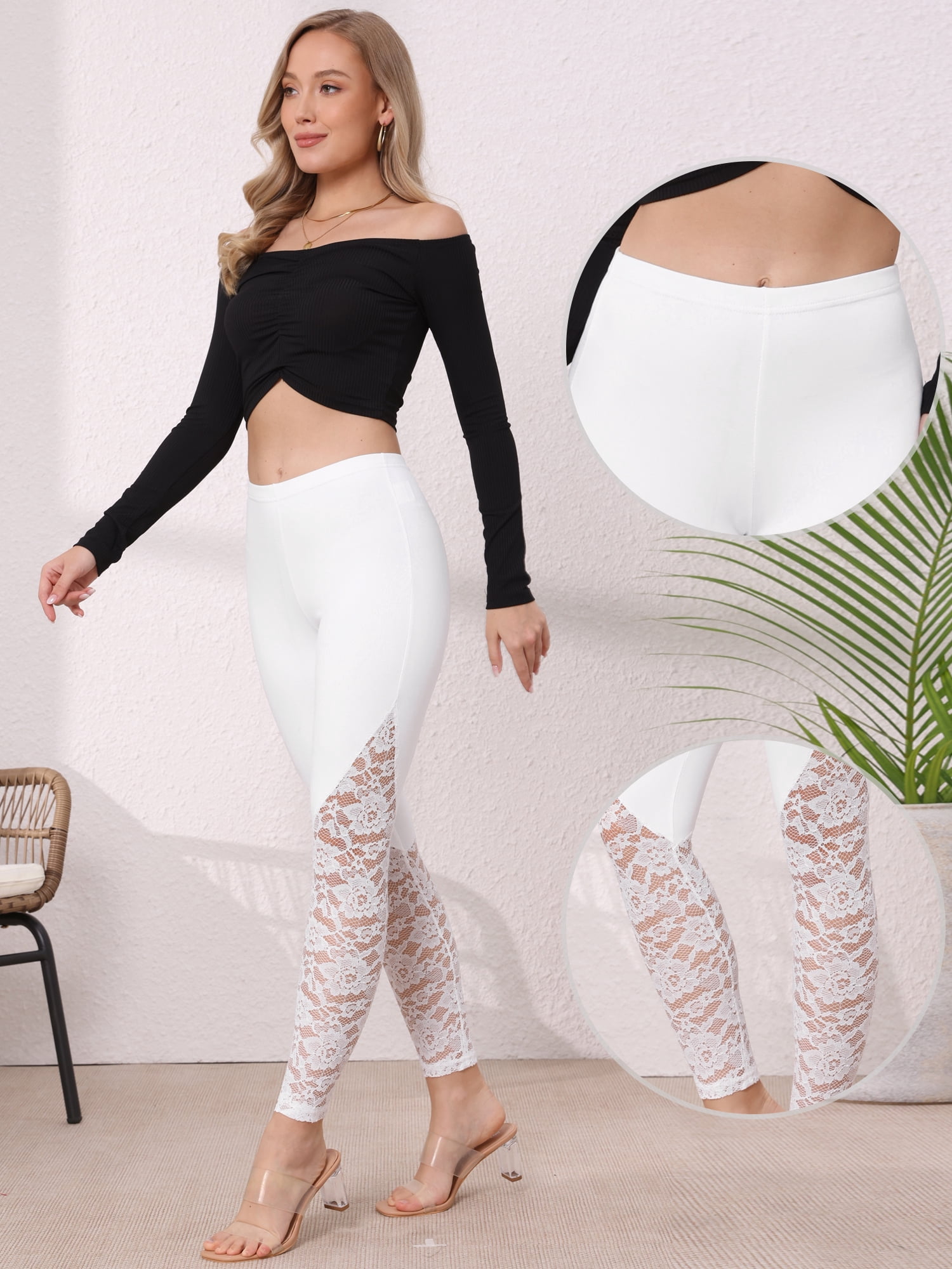 DARING DIVA Women's Stretchy Slim Fit Skinny Pants Trousers Small White