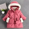 thumbnail image 2 of Hpgjzj Girls Winter Coat Thicken Warm Puffer Jackets Long Sleeve Thermal Heavy Coat Outerwear with Hood, 2 of 3