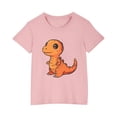 thumbnail image 3 of RXIRUCGD T-shirt en Coton pour Tout-Petits Enfants Garçons Filles Mode Mignon Col Rond Imprimé Tee Manches Courtes Haut ( Rose, Taille : 9 Ans ), 3 of 5