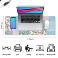 thumbnail image 5 of Long Mouse Pads for Desk,Pioneer Flower Floral Print Pattern Desk Mats on Top Of Desks, Desk Mouse Pad Extra Large with 3mm Non-Slip Base and Stitched Edge for Gaming,Office,Work,Home 31.5"x11.8", 5 of 6