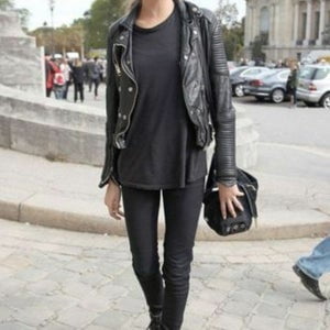 Noora Women Genuine Lambskin Leather Jacket | Stylish Black Biker Leather Motorcycle Quilted Slim fit Jacket |