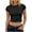 *Black, variant on VBVC Women's Crew Neck Short Sleeve Crop Top,Ladies Slim Fit Basic T-Shirt,Stretchy Casual Y2K Baby Tee For Women,Black,S-2XL