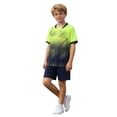 thumbnail image 3 of Vornjynx Kids Boys Outfit Sets 2 Piece Quick Dry Round Neck Tee and Shorts Summer Soft Sports Activewear Green Size 9, 3 of 9