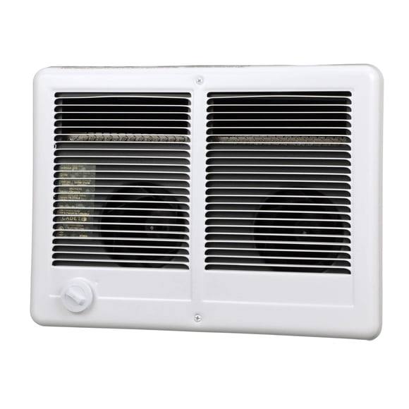 Cadet Com-Pak Twin Electric Wall Heater Complete Unit with Thermostat (Model: CSTC402TW, Part: 67527), 13648/10236 BTU, 240/208 Volt, 4000/3000 Watt, White