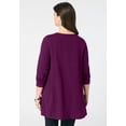 thumbnail image 2 of Roaman's Women's Plus Size Ultimate Long Sleeve Crewneck Swing Tunic, 2 of 3