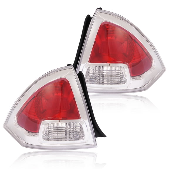 2PC Tail Light Set Brake Lamp For Ford Fusion 2006-2009 Chrome Left Right Side