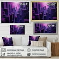 thumbnail image 4 of Designart "A Skyscraper Horizon With Orchid And Obsidian Tones" Skyscrapers Floater Framed Canvas Wall Art, 4 of 5