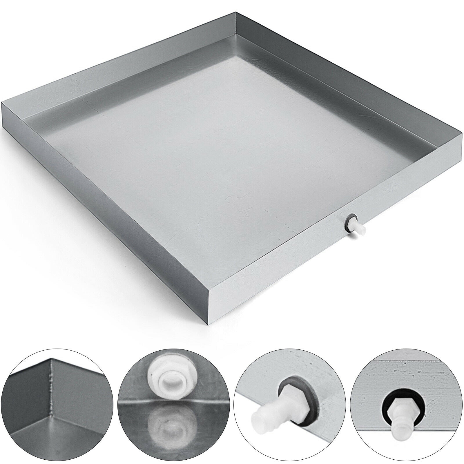 VEVOR 32"x32" Washing Machine Pan Heavy Duty Compact Washer Drain Pan