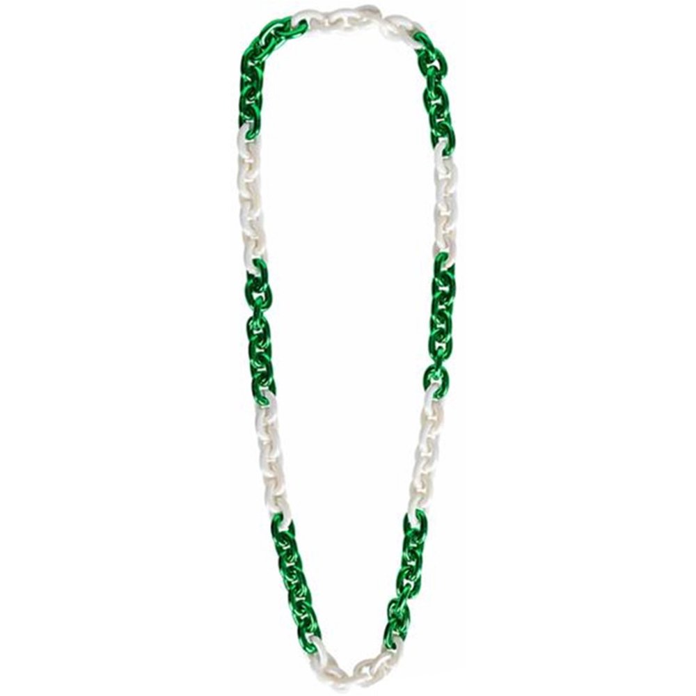 Rhode Island Novelty Irish Green & White Chain Necklace 40" Walmart