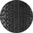 thumbnail image 1 of Ahgly Company Indoor Round Abstract Gray Modern Area Rugs, 5' Round, 1 of 4