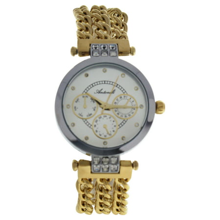 AL0704-04 Silver/Gold Stainless Steel Bracelet Watch