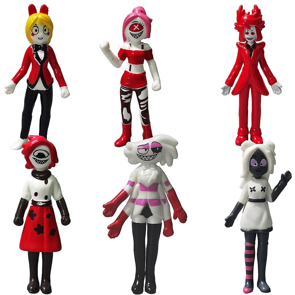 Hazbin Hotel フィギュア 4体セット 6Pcs Hazbin Hotel Anime Figure Toy Alastor Angel Cake Toppers