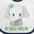 thumbnail image 4 of Inktastic My Uncle Loves Me Cute Elephant Boys or Girls Baby Bib, 4 of 4