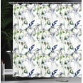 thumbnail image 4 of Ambesonne Floral Shower Curtain, Pea Blossom Design, 69"Wx70"L, Green White Blue, 4 of 5