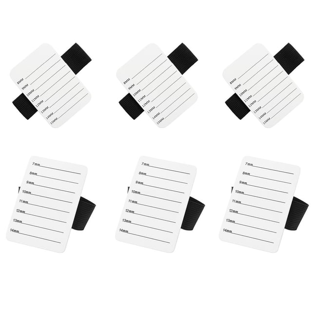 Extensión De Pestañas Placa De Mano Soporte De Pestañas Bandeja De Extensión De Pestañas Con Correa De Muñeca Ajustable Para Extensión De Pestañas Individuales (7-4 Mm, 8-15 Mm) 6 Piezas Guardurnaity CE002909-00