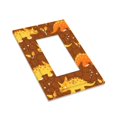 thumbnail image 3 of Kll Dinosaurs And Leaves Wall Plate,Gloss Finish,Standard Size 1 - 5" X 3", Polycarbonate Thermoplastic,Electric Receptacle Plug Covers, 3 of 8