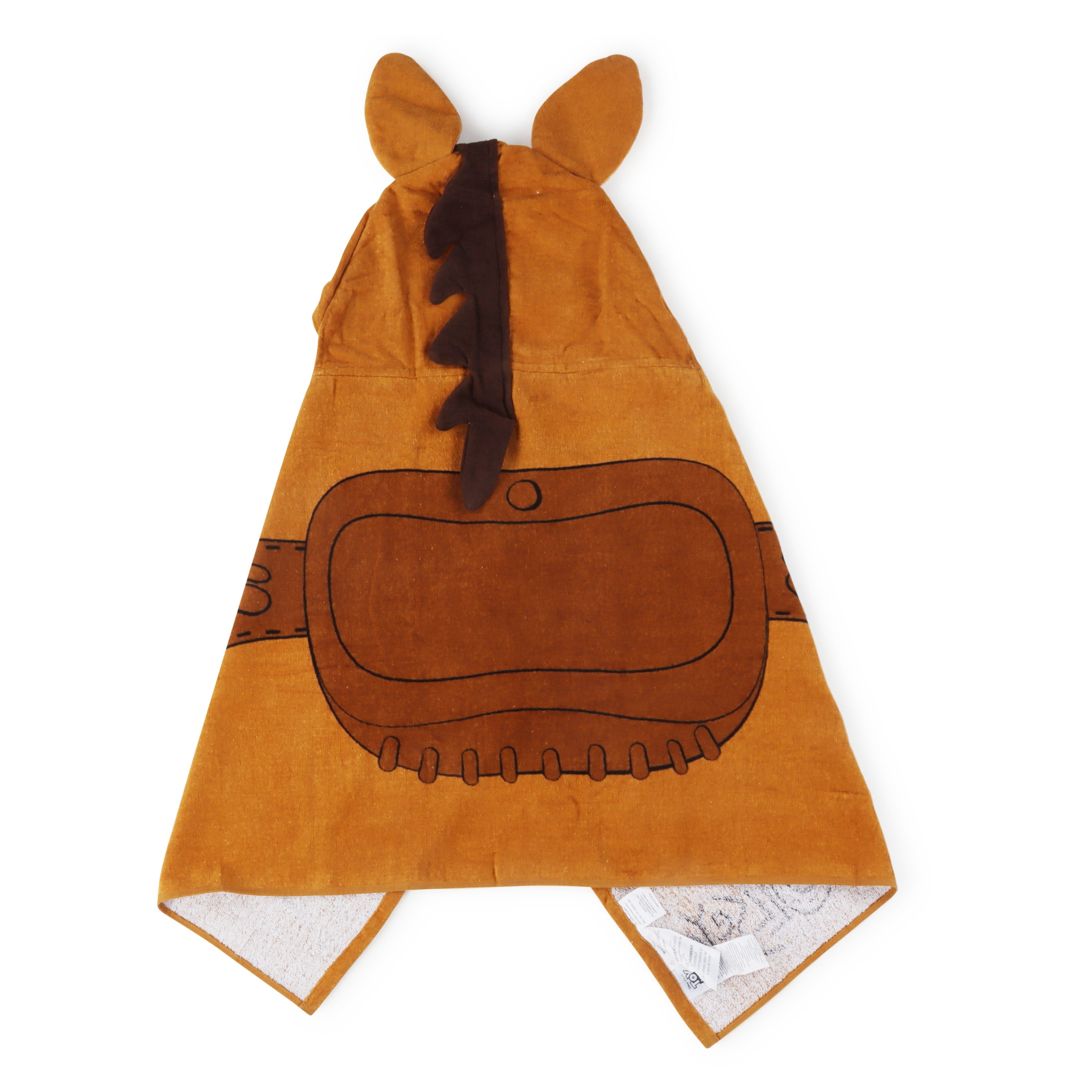 Disney Toy Story Bullseye Kids Hooded Towel, Cotton, Brown, 22" x 51"