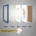 thumbnail image 3 of FungYuan 2PACK 11x14 Wood Picture Frame , Display Photo 11x14 Matted to 8x10 Wall Frame, Blue, 3 of 6
