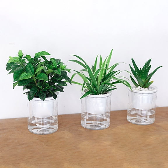 Resin Flowerpot,Self-watering Automatic Water-absorbing Planter for Home